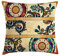 ABAKUHAUS Paisley Kissenbezug, Eastern Batik-Art, Seitenschläferkissenhülle ohne Kissen mit Reißverschluss und Beitseitigem Druck Waschbar, 60 x 60 cm, Braun Gelb