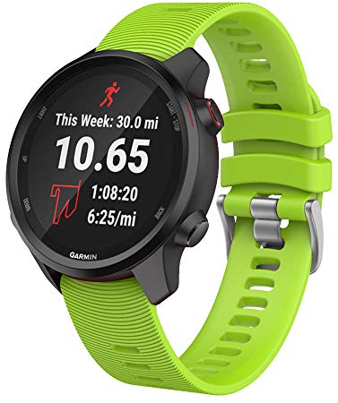 ISABAKE Cinturino di ricambio in morbido silicone per Garmin Venu Sq GPS Smartwatch Forerunner 245/245, Fenix 6s 20 mm, comodi braccialetti per Vivoactive 3 Music Vívomove HR Forerunner 645 Music