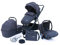 PETEX KinderwagenMulti-Traveller Kombikinderwagen 3-in-1 Komplettset 10-teilig mit 3 Aufsätzen und umfangreichem Zubehör, Anthrazit