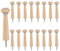 Ruisenda 16 Pieces Wooden Shaker Peg Screw-on Shaker Pegs 2.9 Inch Solid Unfinished Wood Shaker Racks for Hanging Coat Hat Bags and More DIY Paint Color