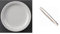 Olympia CF362 Athena Hotelware Narrow Rimmed Plate - 205mm 8 (Box 12), White & C121 Kelso Teaspoon (Pack of 12)