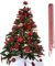 UKDeals Direct® Rote Kollektion Weihnachtskugeln mit Tropfen, Glitzer, matt, 3 m Girlande
