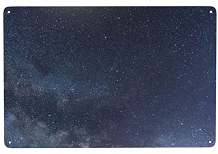 UNIOND Milky Way Galaxy bedruckte Metallschilder Dekoration Wandkunst Poster Innen- und Außenbereich