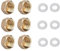 Pack of 6 1/2 Inch Hose Caps, Brass Cap, Drain Preventer, Blanking Plug, Female Thread, with Hose Washers Pack for Pipe Connection