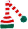 Mikikit Hauben für Babys Weihnachtsstrickmütze Elf Bommelmütze Kindermütze Weihnachtsmützen für Kinder Häkelmütze für Babys Requisiten für Babyfotos Weihnachten Hut Wintermütze neugeboren