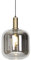 Qazqa Diseño Lámpara colgante inteligente negra con cristal dorado y ahumado con WiFi G95 - Zuzanna/Acero Redonda Adecuado para LED Max. 1 x 4.9 Watt