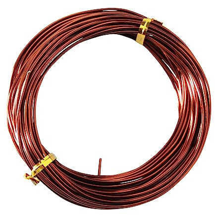 50 Feet Copper Aluminum Craft Wire, 16 Gauge 1.5mm Thickness Sculpting Wire, Armature Wire for Sculpting, Bendable Metal Craft Wire for Making Dolls Skeleton DIY Crafts