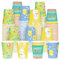JarThenaAMCS 100 Stück Oster-Pappbecher 266 ml Osterei Bunny Huhn Einwegbecher Happy Easter Trinkbecher Urlaub Party Becher für kalte heiße Getränke Partyzubehör
