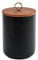 outer treasure Bocal moderne en céramique avec couvercle pour sucre, café, café, sucre, thé, épices, etc. Noir 1300 ml
