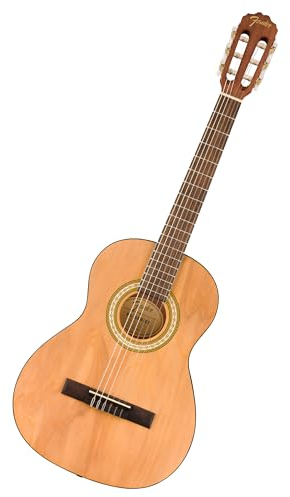 Fender FA-25N Guitarra Acústica con Cuerdas de Nylon de 3/4 Tamaño, Guitarra para Principiantes, con 2 Años de Garantía, Guitarra Perfecta para Niños que es Fácil en los Dedos, Natural