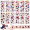 Puffy Aufkleber für Kinder, 12 Blätter 3D Spider Anime Sticker Wasserdicht Sticker Set für DIY Kunsthandwerk Fotoalbum Scrapbook Laptop Mädchen Party Kindergeburtstag Gastgeschenke 3 4 5 6 jährige
