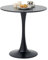 GrandCA HOME Moderner Runder Esstisch 70 cm mit Säulenfuß im Tulpendesign, Mid-Century Freizeittisch für Küche, Esszimmer und Wohnzimmer，Schwarz-70
