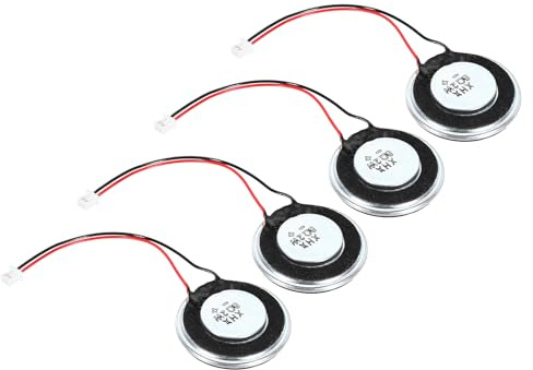 QUARKZMAN 2 Stück 2W 8 Ohm Kleine Lautsprecher Metallgehäuse Runder Interner Mikromagnet Lautsprecher mit 60mm Anschlusskabel für Mini-Lautsprecher DVD EVD Mobile Tragbare Werbemaschine