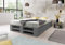 Lermowood Palettenbett M2 aus Holz 180 x 200 cm Grau mit Lattenrost und 2 Bettkästen Holzbett 30cm Stabiles Seniorenbett Kinderbett Jugendbett Gästebett erhöhtes Bettgestell Futonbett Komforthöhe