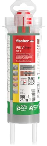 fischer Injektionsmörtel FIS V Zero 150 C TC, umweltschonender Universalmörtel, wetterfester Mörtel für den Innen- und Außenbereich, Mörtelmasse für Lasten in allen gängigen Baustoffen, 150 ml
