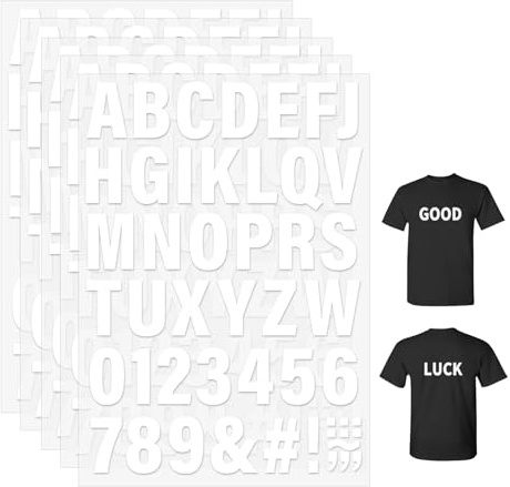 210 pcs Iron On Letters for Clothing for DIY Printing Craft Clothing | 2 Inch Iron-on Heat Transfer Vinyl Letters A to Z and 0 to 9 Vinyl Numbers for DIY Printing Craft Clothing T-Shirt Jersey