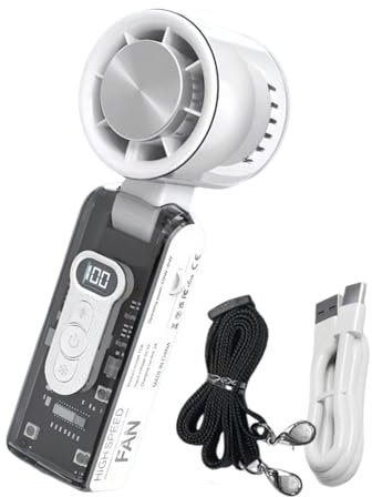 Générique Ventilateur Portable Sans Pale | 100 vitesses rechargeable sans pale | Mini ventilateur portable puissant - pour le camping, l'extérieur, l'été, maison, bureau, école, adultes et