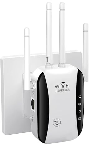 Repetidor WiFi 300 Mbps, 2,4 GHz, 4 Antenas, Modo Ap y Puerto Ethernet