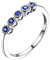 KnSam Frau Ring Weisgold Ring Frau Gelbgold Diamant-Akzent Ring Aus 18 K Gold Mit 0.21Ct Saphir Blau