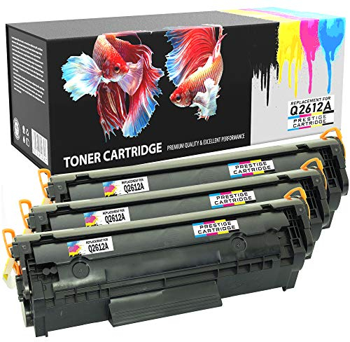 Prestige Cartridge Q2612A 12A Toner Kompatibel mit HP Laserjet 1010 1012 1015 1018 1020 1022 1022N 1022NW 3010 3015 3020 3030 3050 3052 3055 M1005 M1319F | 3er Pack
