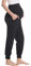 Lang Schlafanzug/Pyjama/Yoga Hose f Schwangere Umstands Schwangerschaft Jogginghose Bequeme Leichten(Schwarz,XL)