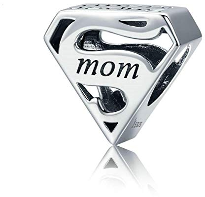 Annmors Charme MOM Love Charms-Anhänger 925 Sterling Silber Charm Bead Pendant für Europäische Armbänder und Halsketten