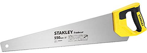 Stanley Handhobel 22/550mm, 11 TPI, Rechteckig, Hochgeschwindigkeitsstahl, 22mm, Kunststoffgriff