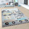 Paco Home Kinderteppich Kinderzimmer Moderne Pastell Farben, Niedliche Motive, 3D Effekt, Grösse:120 cm Rund, Farbe:Creme 2