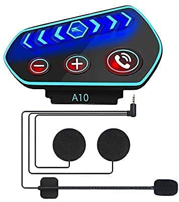 OBEST Motorcycle Helmet Bluetooth 5.0, Waterproof Motorbike Bluetooth Headset, High Sound Quality Stable Signals with Thin Speakr, Long Working Time, Handsfree/Music, Earphones for Bike, Ski, Trip
