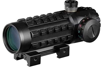 ACEXIER Taktisches Jagd Zielfernrohr - Grün Roter Punkt Kreuz Universal 11/20mm Eisenbahngewehr Holographisches Optik