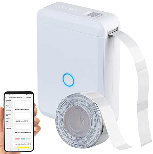 Callstel Etikettendrucker: Mobiler Akku-Thermo-Labeldrucker, Android & iOS, Bluetooth, App (Etikettendrucker Bluetooth, Beschriftungsgerät, Beschriftungen)