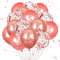 50th Latex Birthday Balloons,15 Pcs Rose Gold Happy 50th Birthday Balloons Party Decorations for Women Men Indoor Outdoor Party Decor Supplies