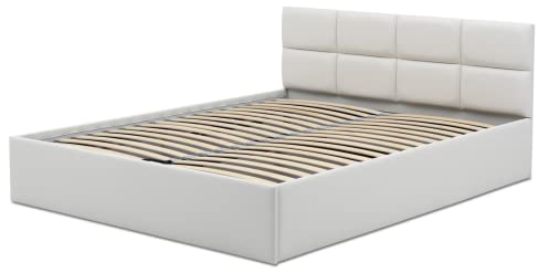Polsterbett Monos 180x200 mit Bettkasten! Doppelbett mit Lattenrost! Best Stauraumbett! (Soft 17), Full