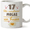 MUGFFINS Tazas 17 Cumpleaños - En Español - Feliz Cumpleaños Molas un Huevo - 11 oz / 330 ml - Regalo original y divertido
