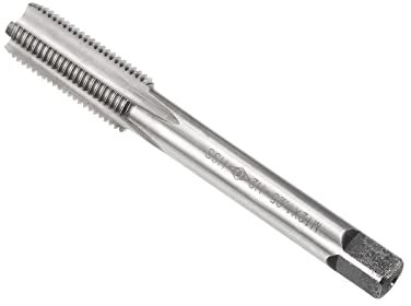 CoCud Filetage Fraisage Tarauds, Métrique M12 x 1,25 Filetage H2, Haute Vitesse Acier Machine 4 Droites Cannelures Vis Filetage Outil pour Taraudage Perçage Machine 1 pièce