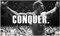 Conquer Polyester-Flagge für Schwarzenegger 90 x 150 cm – lustiges Fitness-Motivationsposter und Fitness mit 4 Ösen – Arnold langlebige Männerhöhlen-Wand, einseitige Flagge für Studentenwohnheim