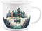 Forest Lake Enamel Mug - Camping Gift Durable Hot Drinks White Outdoor Cup - Travel Picnics Home Hiking