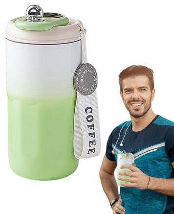Botella de agua inteligente, control de temperatura de la botella de agua - Botella de agua con indicador de temperatura - Botella de agua de 420 ml, base de goma termo para café que mantiene las bebi