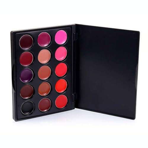 AMSLSIU 15-color Lipstick Palette Waterproof Moisturizing Lipgloss Sexy Household Mini Man-carried Makeup Girl Cosmetics Salon