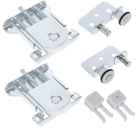 OSOLADY 4Pcs Sliding Wardrobe Door Roller Assembly Bottom Mount Hardware with Nylon Ball Bearing Wheels for Smooth Operation and Secure Fit Closet and Kitchen Doors