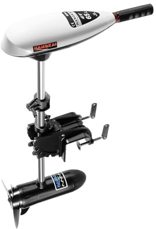 12V 65LBS Elektromotor Bootsmotor Elektro-Außenborder mit Batterieanzeige 660W 1420r/min Aussenbordmotor Salzwassertauglich