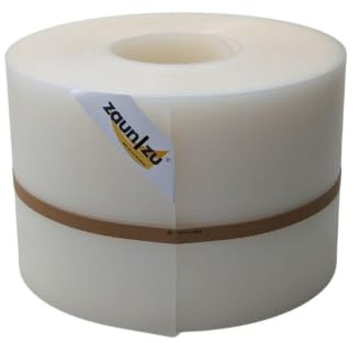 zaun|zu® Rille 50 Meter Rolle 19cm hoch | Sichtschutzstreifen PP für Doppelstabmatten UV-beständiger Sichtschutz | Zaunblende Made in Germany | Rillenstruktur Milchglas-Optik, 50m