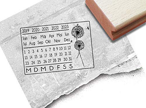 Ewiger Kalender Stempel 2022 bis 2026 Pusteblumen - Terminstempel - Dauerkalender zum Selbstgestalten in Kalender BuJo Bullet Journal