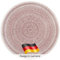 DomDeco In- und Outdoor-Teppich Rund - 120x120cm - Stilvoller Teppich für Innen- und Außenbereich - Beige-Rosé
