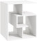 HOMCOM Side Table, 3 Tier End Table with Open Storage Shelves for Living Room, Bedroom, White