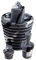 Black Leaf | Silikonstopfenset für Bongs | grau/schwarz | NS 19/14/45 | Ø 32-48mm | Bong Zubehör Bong-Stopfer