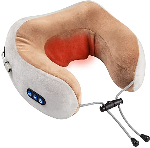GLOBAL RELAX® | TENZO MINI Gebärmutterhals-Massagekissen | 6 Massage-Modi | Ergonomisches Design-Kissen | Tragbar und Standalone | Entspannt und lindert Muskelkater