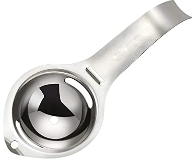 Separatore per Tuorlo D'uovo in Acciaio Inox, D' uovo Bianco Filtro, Filtro per Uova e Utensili da Cucina (Argento)