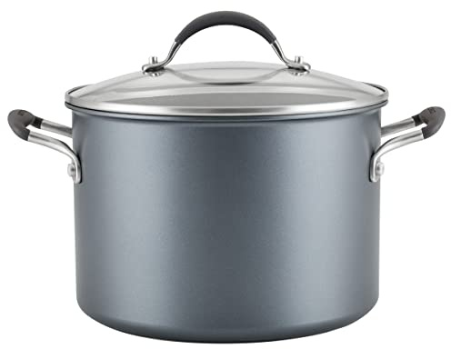 Circulon A1 Series with ScratchDefense Technology Nonstick Induction Stockpot with Lid, 8 Quart, Graphite