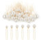 36 Stück Haarnadeln Perlen U Förmige Hochzeit Braut Faxu Perlen Haarspange Haarperle Elegante Haarschmuck Perlen für Haare Braut Brautjungfer Damen Mädchen Haarnadel Gold (6 Größen)